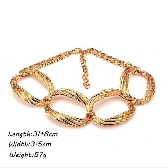 Gold Chain Choker Necklace - Picture 5 of 9